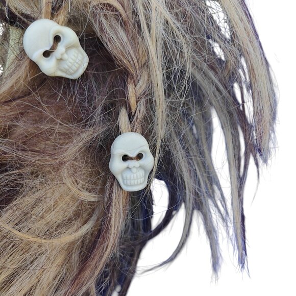 Caveman Costume Men Size Medium 36-42 (Tunic, Wig, Club, Shoe Covers) Halloween - Picture 6 of 14